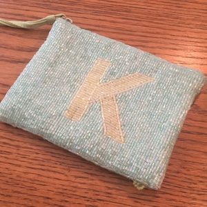 Liz Claiborne “K” Beaded Change purse